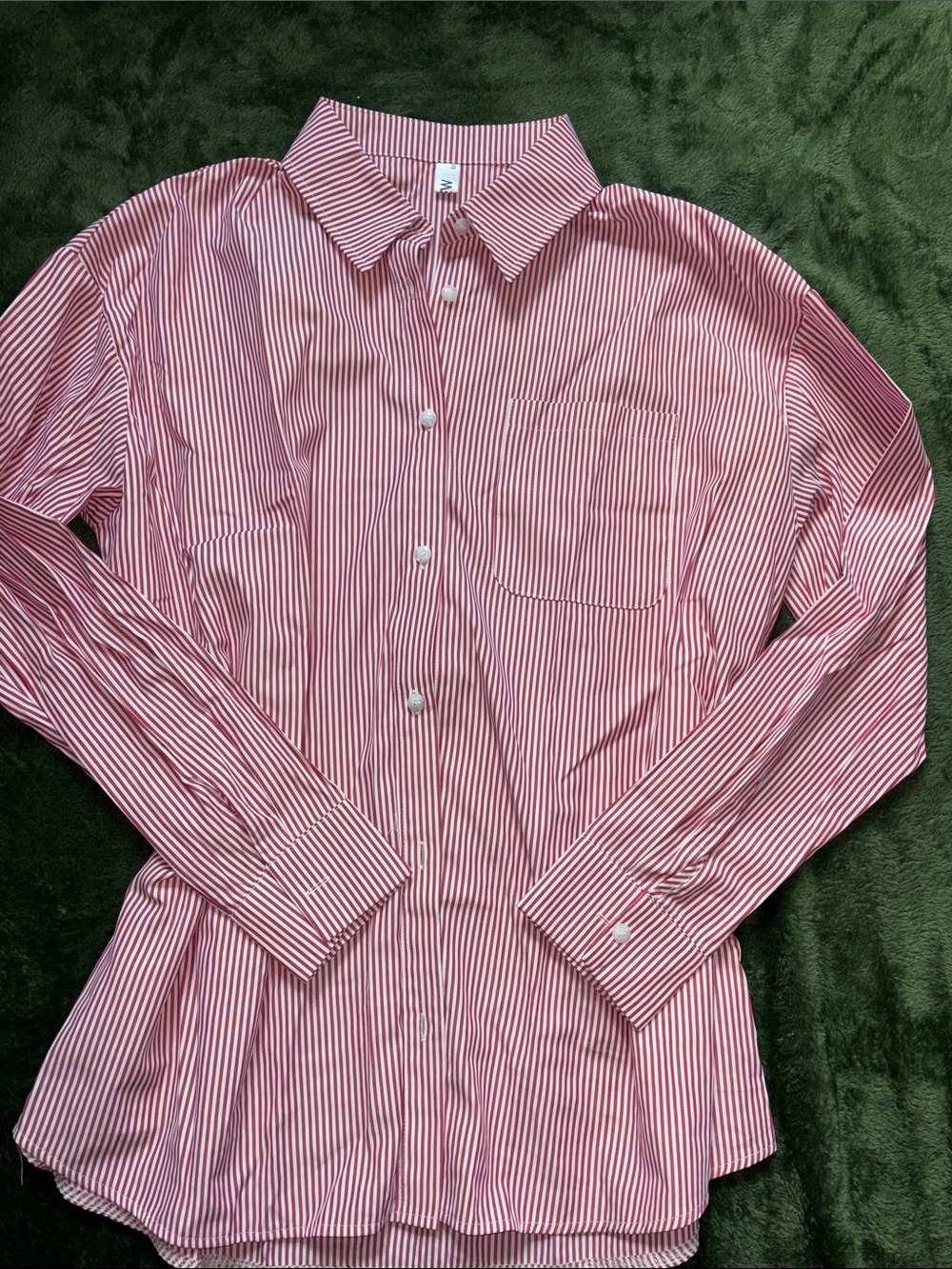 Women’s Red Stripe Button-Down Shirt
